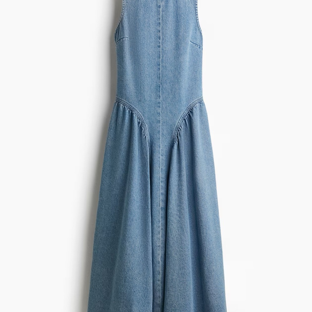 H&M Blue Denim Midi Dress Size XXS